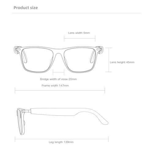 AI Translation Glasses - Wireless Bluetooth Real-Time Translation 144 Languages