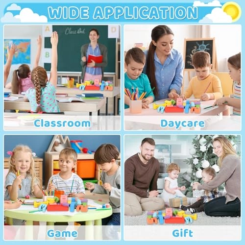 Wooden Number Blocks - 3+ 35 pieces