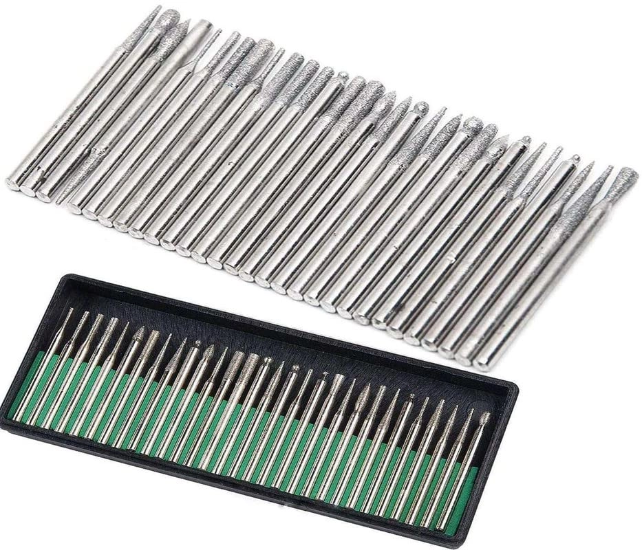 Diamond Burr - Diamond coated 30 Pcs 3mm