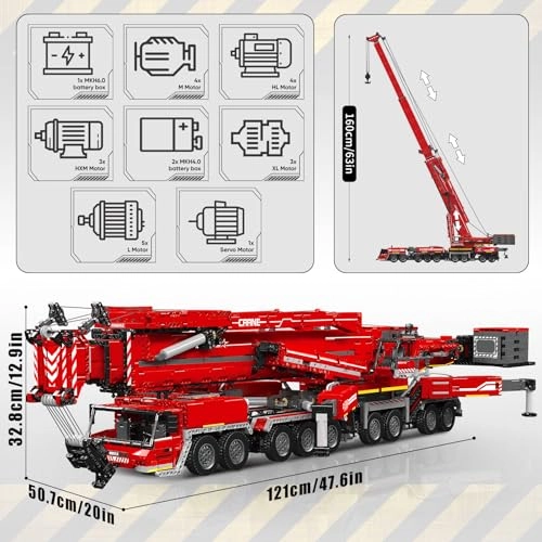 Crane Building Set - 8506 pcs for ages 14+ APP Programmable