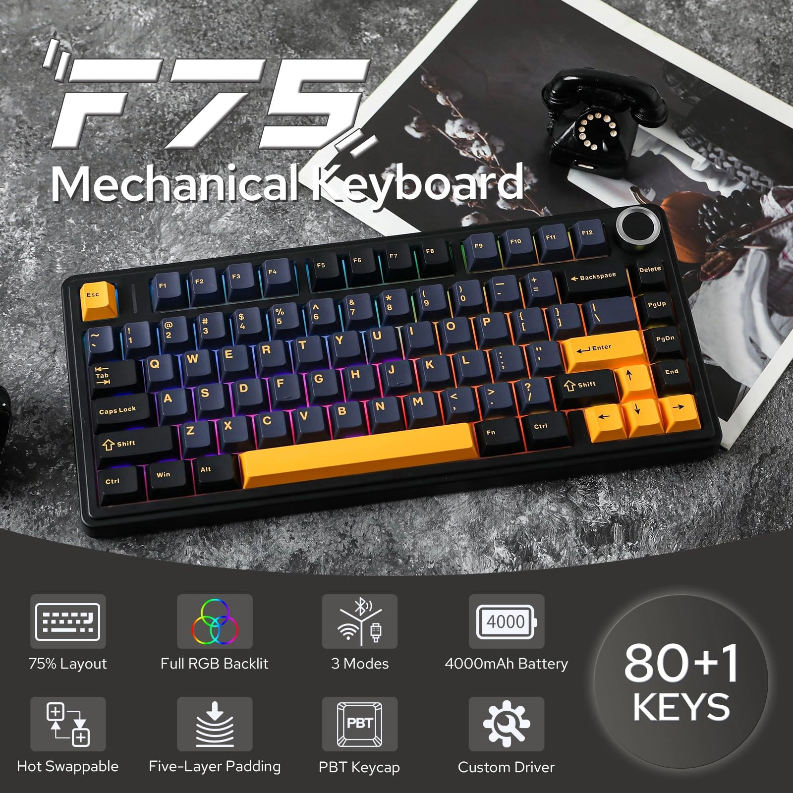 Aula F75 - QWERTY Wired/Wireless