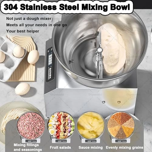 Commercial Spiral Dough Mixer Machine - 5KG/11LBS 1800W 2200W