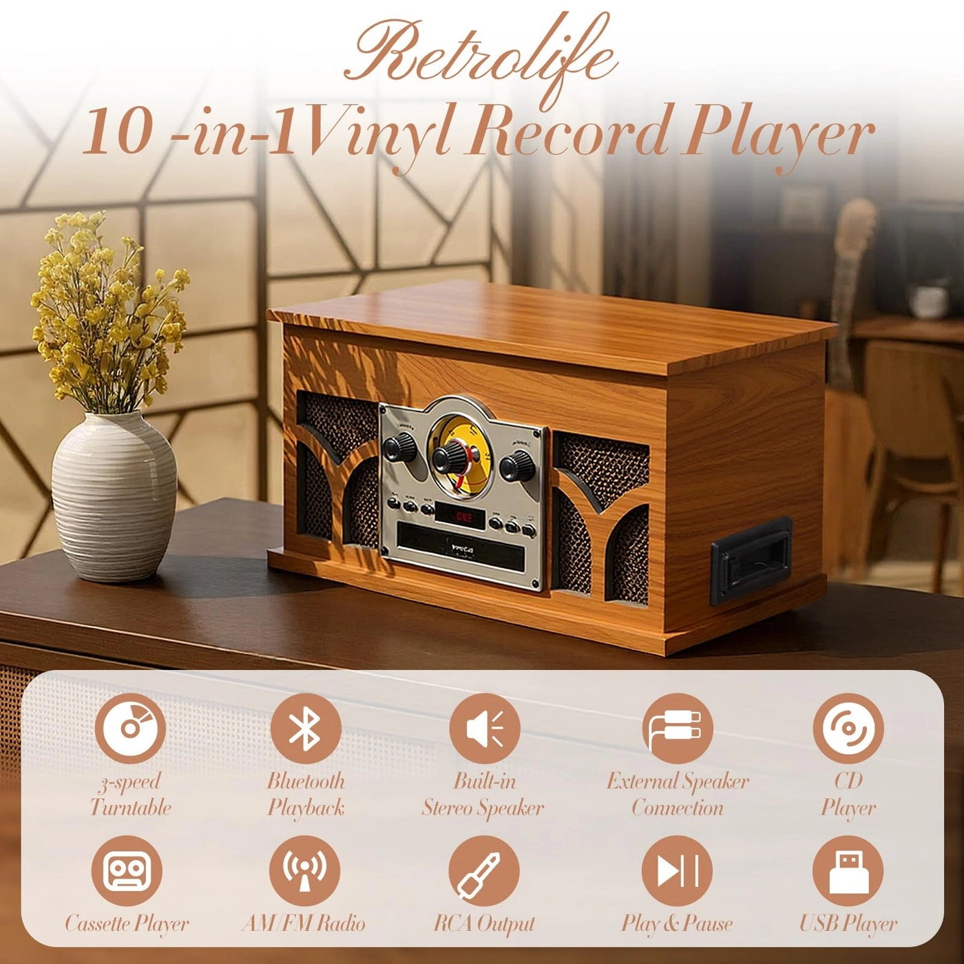 Record Player - 10-in-1 3 Speeds