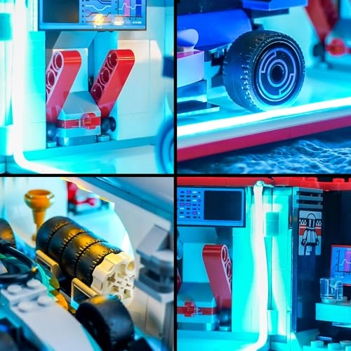 LED Light Set - Compatible with Lego 60444 F1 Garage Mercedes-AMG Alpine Cars
