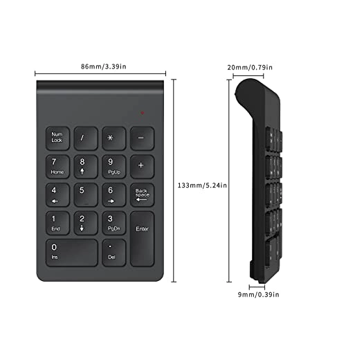 18K-W-Numeric-Keypad - 2.4G Wireless Black