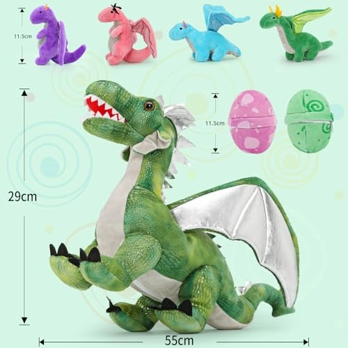 Mama Dragon with Baby in Belly - 55 cm