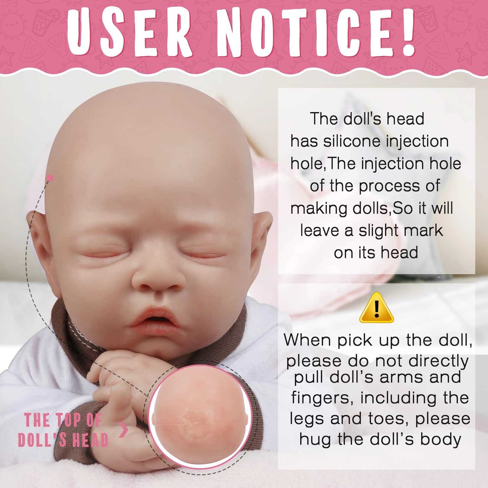 Reborn Baby Doll - 18 inch Silicone Boy Ages 3+