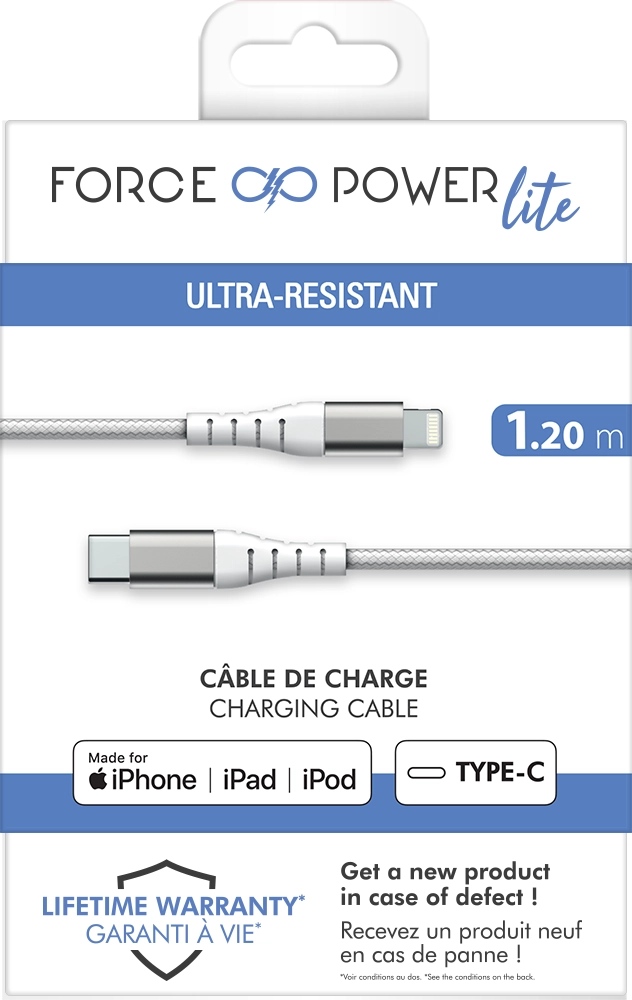 Power Lite Cable USB-C to Lightning 1.2m