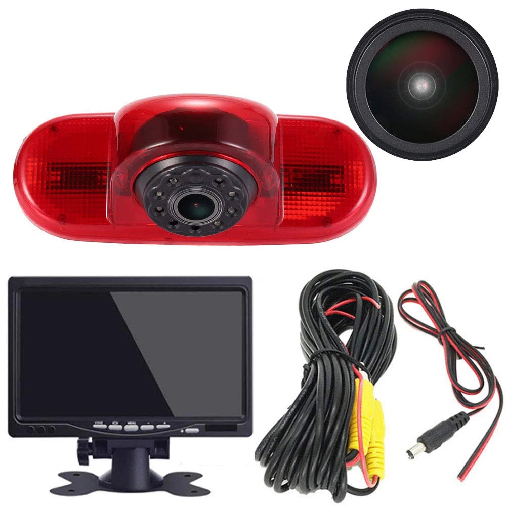 Brake Light Reversing Camera + Rear View Mirror Monitor - Night vision 628 x 586 pixels