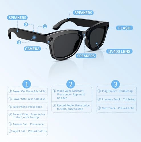 Smart glasses - Bluetooth 0.1 Kilograms