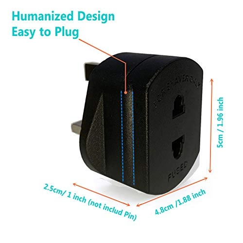 Electric Shaver Razor Adaptor - 1A Pack