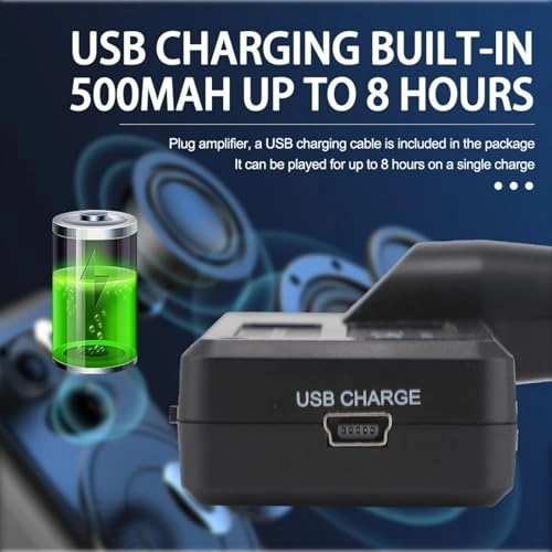 Guitar Headphone Amplifier - USB rechargeable 3.5mm input