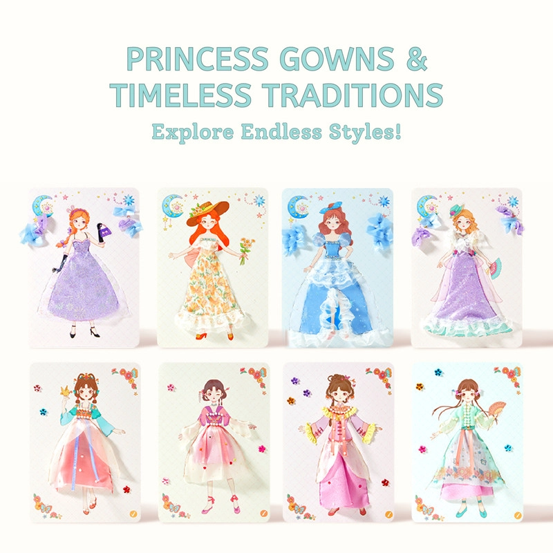 Poke-in Dress Up Kit - Real fabric Needle-free