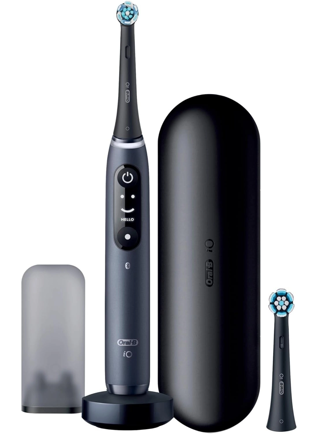 iO Deep Clean + Protect - Rechargeable Black + iO Series 7 + Replacement Brush Heads - 2 + Charging Travel Case