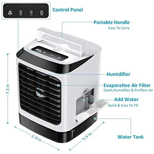 Portable Evaporative Air Cooler - Mini Cream White