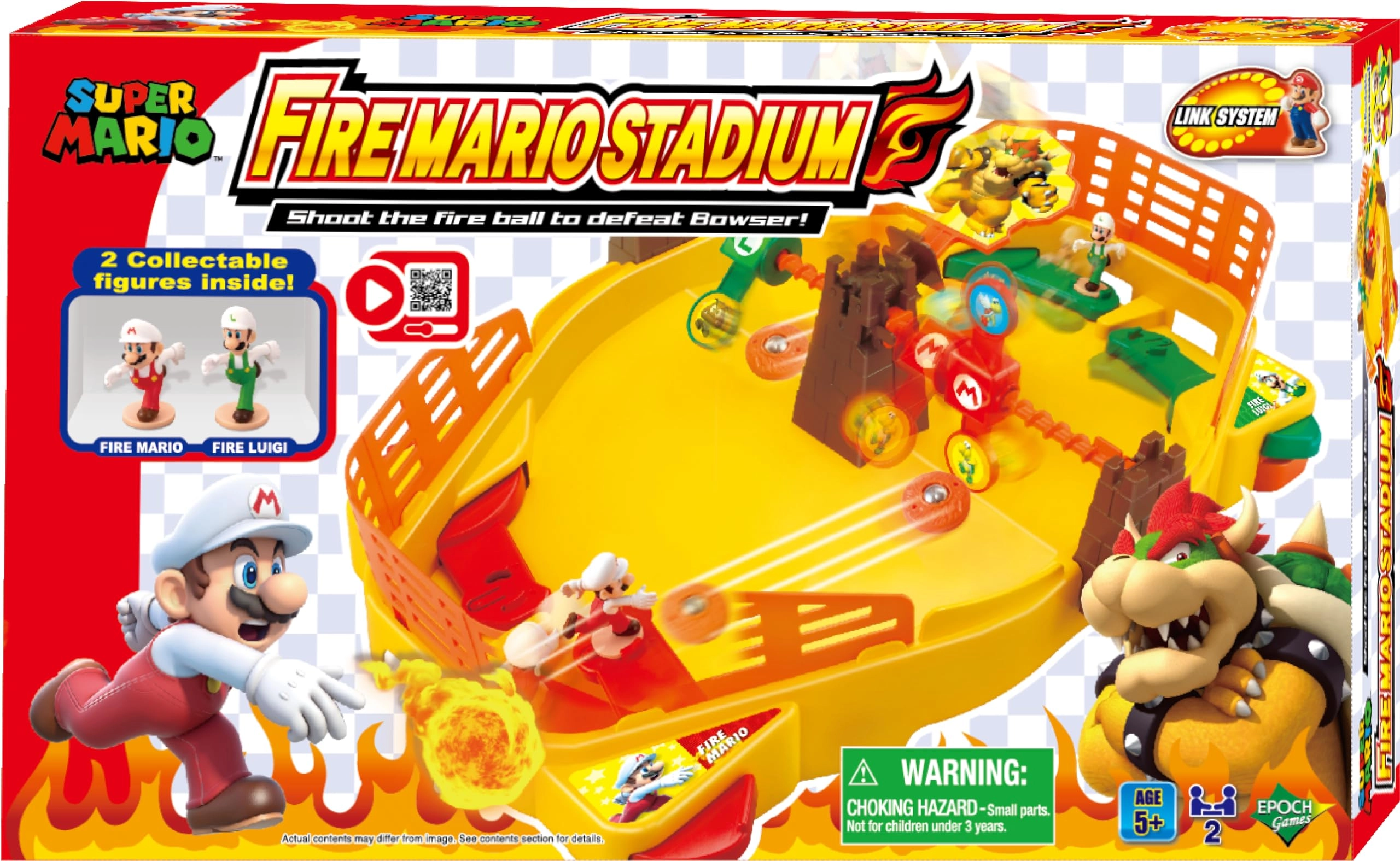 EPOCH Games Super Mario Fire Mario Stadium - 2 character figures Multicolor