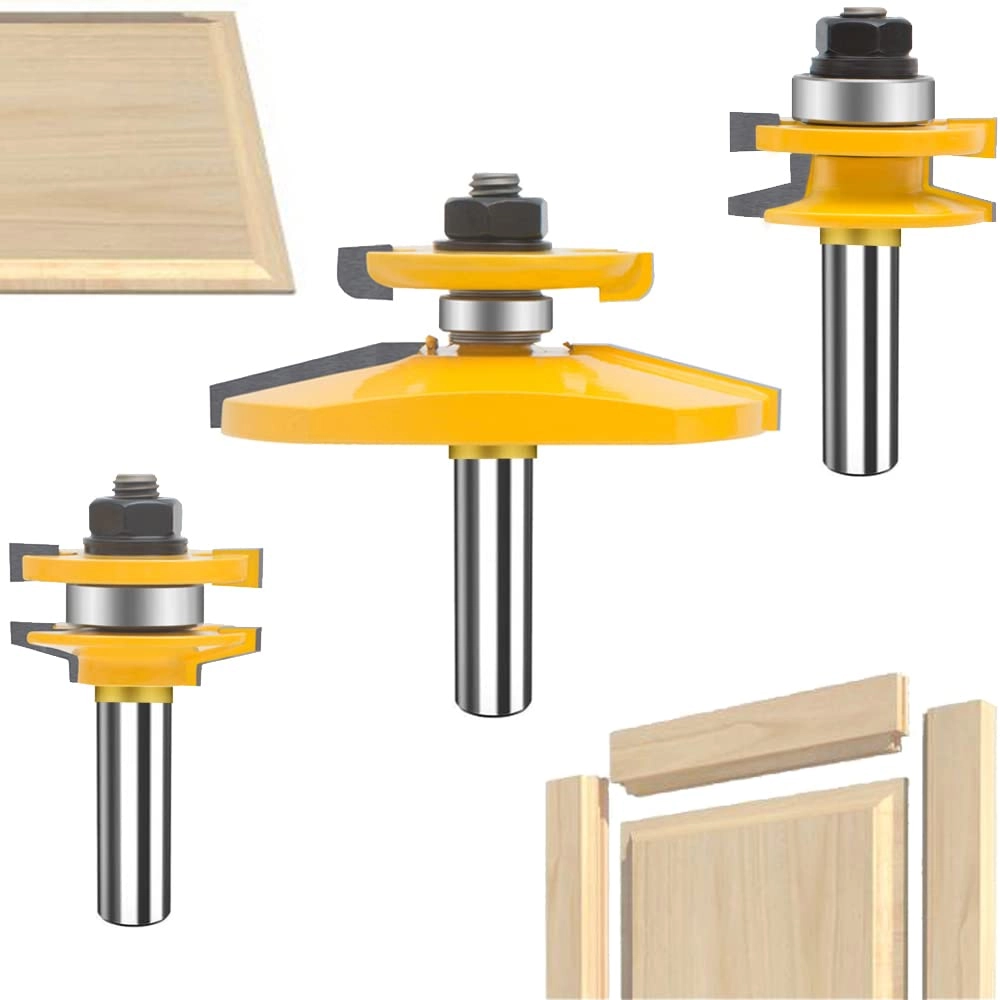 TAIWAIN-BRAND Router Bit Wood Cutter - 1/2-Inch 3PCS