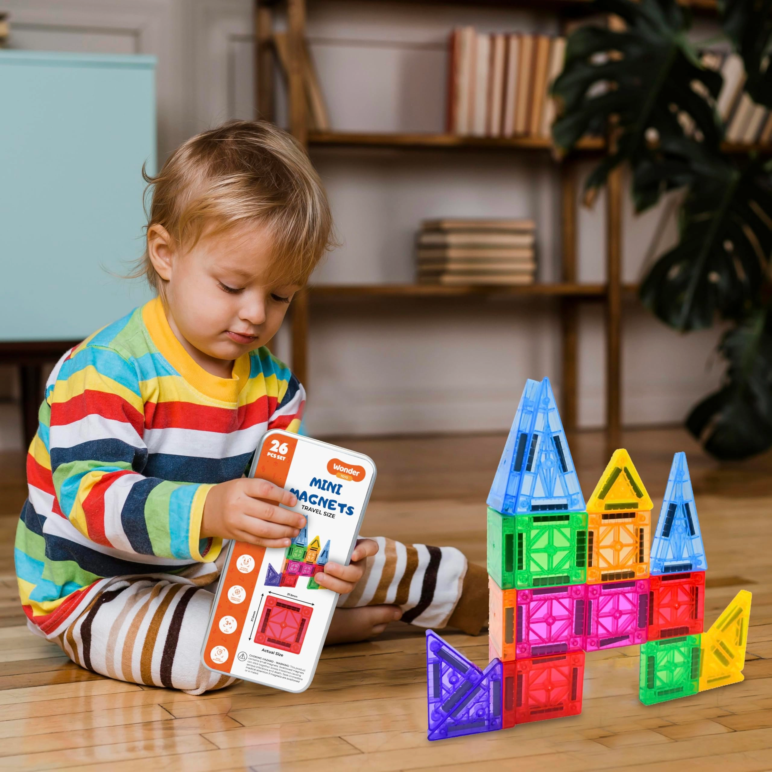 Wondertoys Mini Magnetic Blocks - 26 pcs