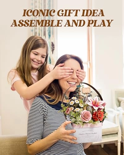 Flower Bouquet Basket Building Set - Floral