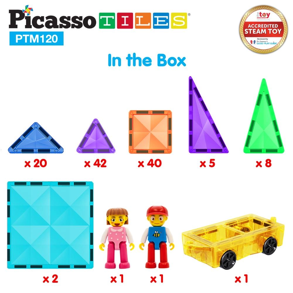 Magnetic Tiles Mini Diamond - Suitable for 3 years & above 120Pcs