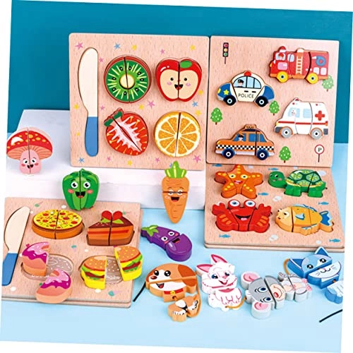 Cutting Toy Set - 3 Sets Wood Non Toxic