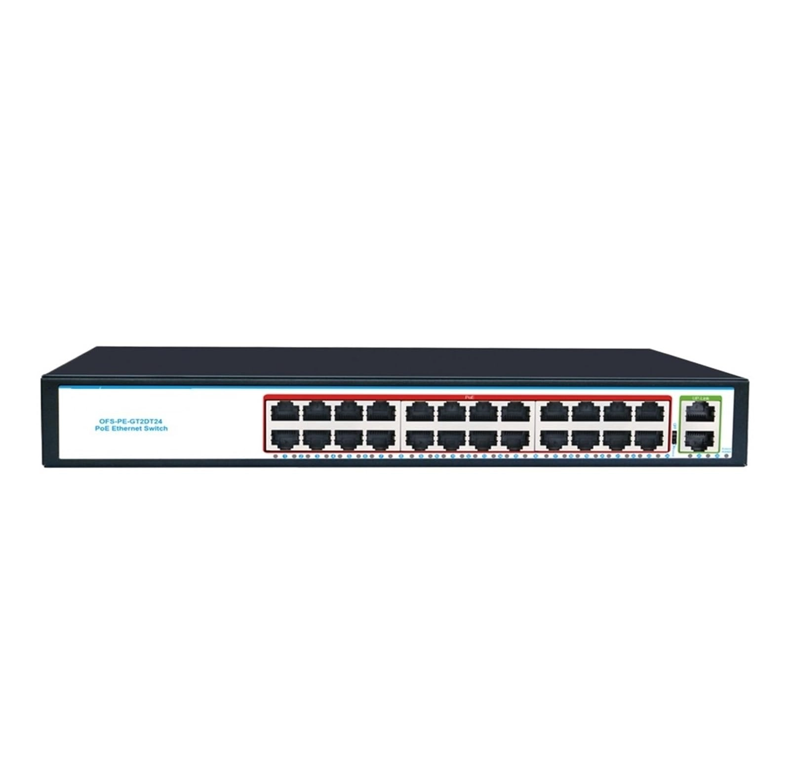 XOIIIQND 24-Port Gigabit Active PoE Switch - 300W 24 ports 52V IEEE802.3AF/AT 10/100/1000Mbps