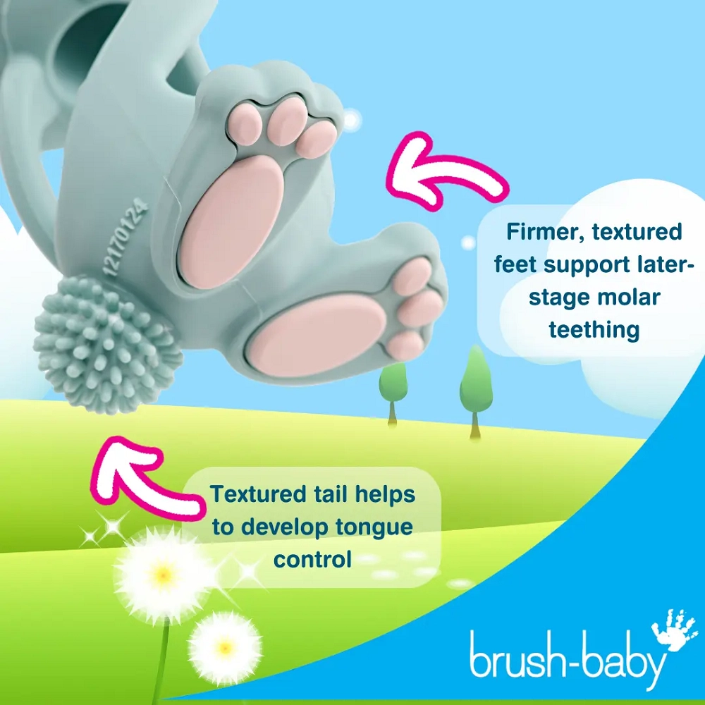 Bobbie Bunny Teether - non-toxic, soft, food-grade silicone