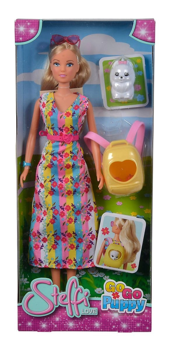 Simba Steffi Love Dressing Doll - 29 cm Dog Backpack Ages 3+