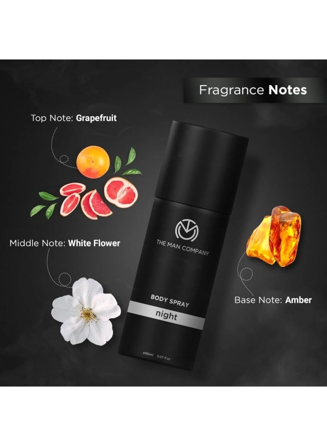 Deodorant for Men - Blanc, Fire, Night & Oud 150ml*4 Gift Set