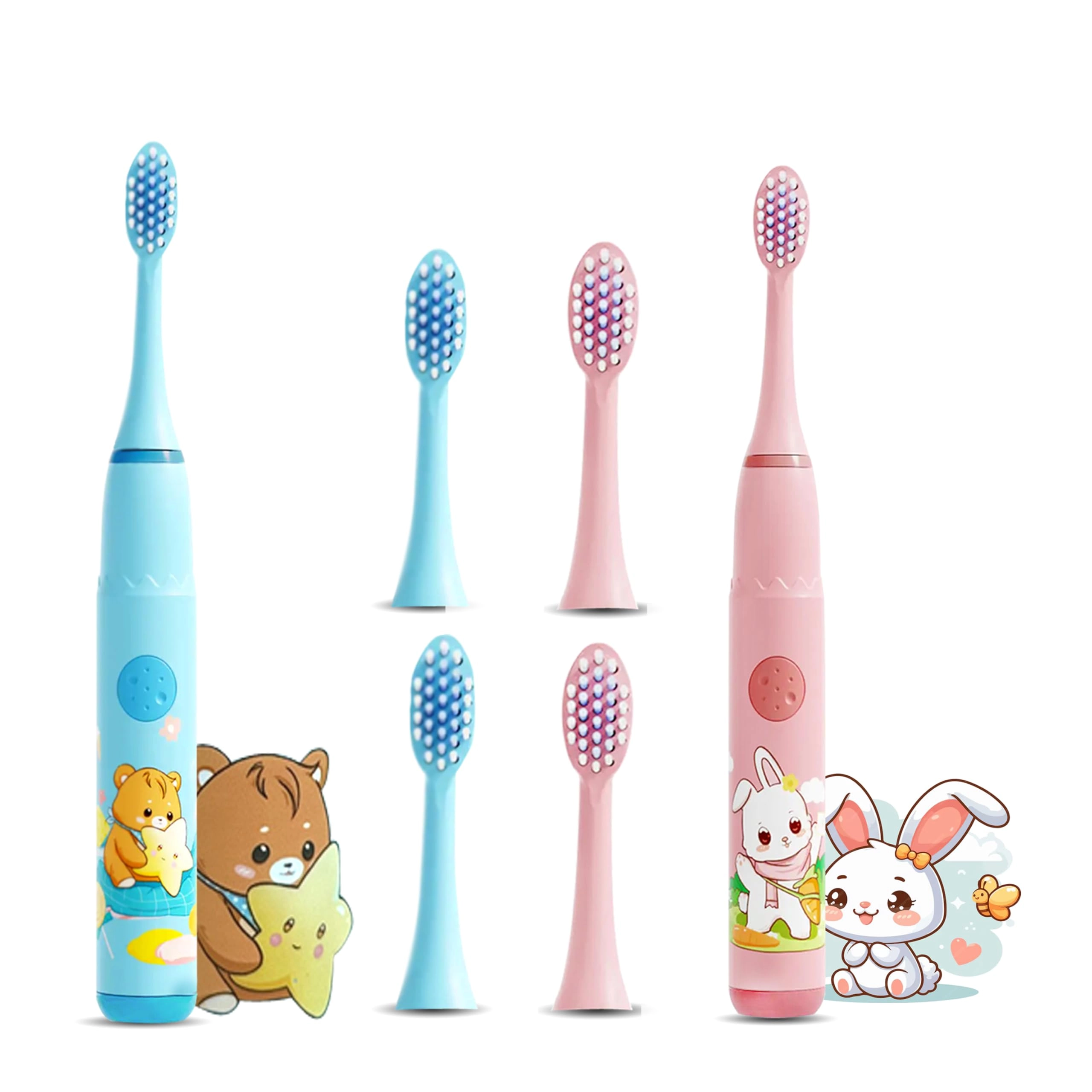 Sonic Electric Toothbrush - 4 Modes 3 Brush Heads Rechargeable