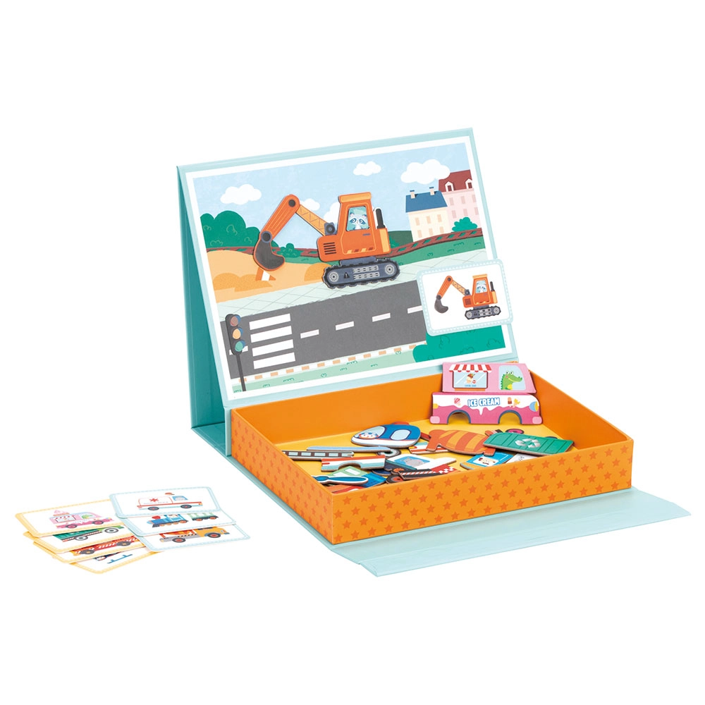 Magnetic Transport Puzzle - Suitable for 36 months & above 48 vehicle pieces