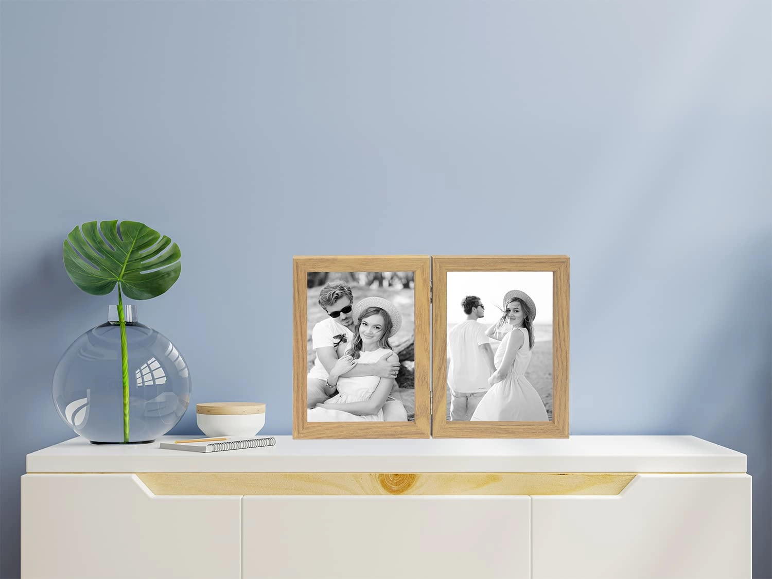 Hinged Double Photo Frame - 7x5'' 2