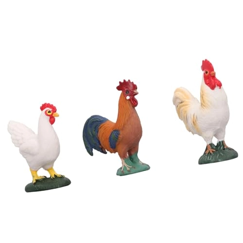 Simulated Farm Chicken Figurines - Vinyl