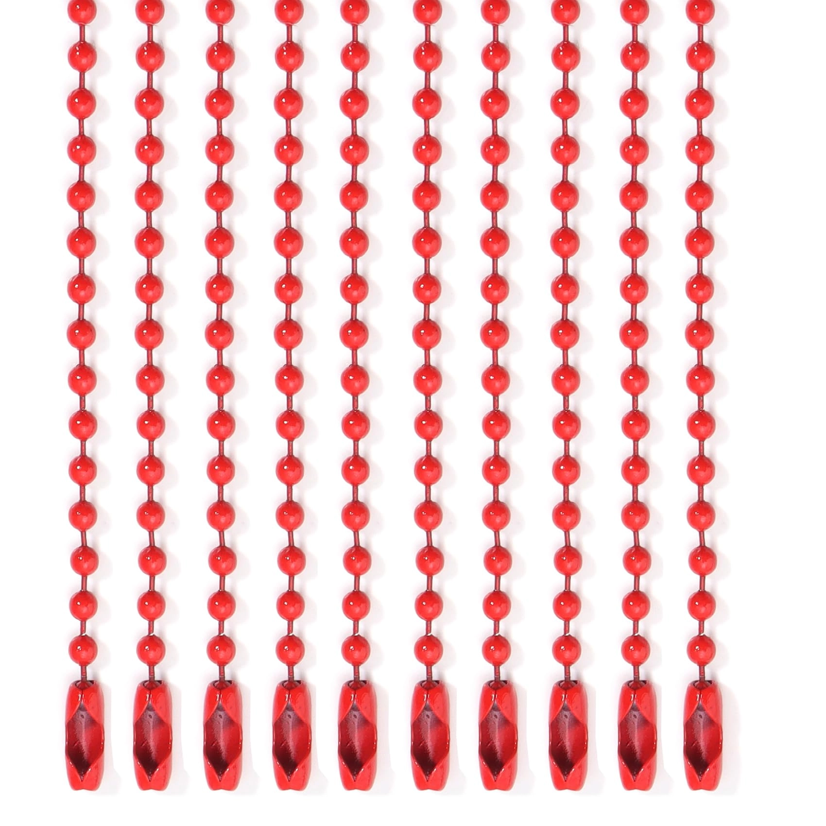 Lemonkey Ball Beads Chains - 10Pcs 4 Inch Red