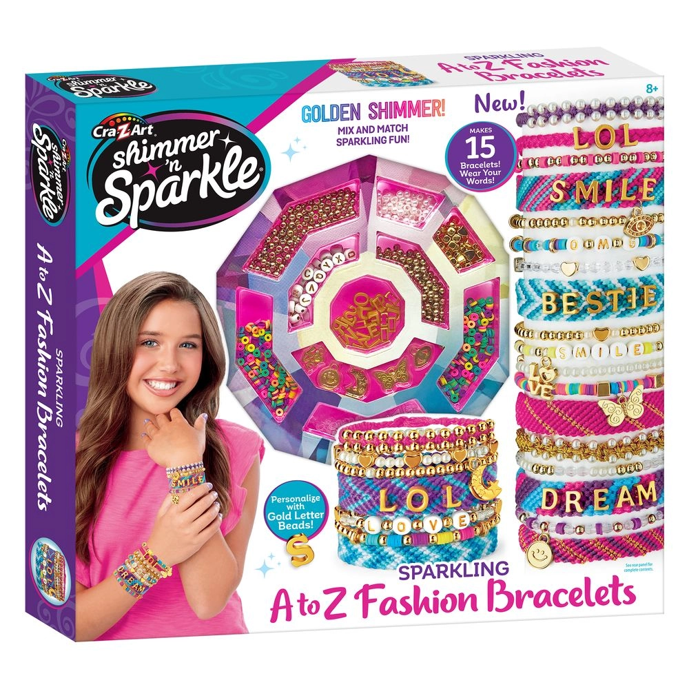SHIMMER N SPARKLE Sparkling A-Z Fashion Bracelets - 8+