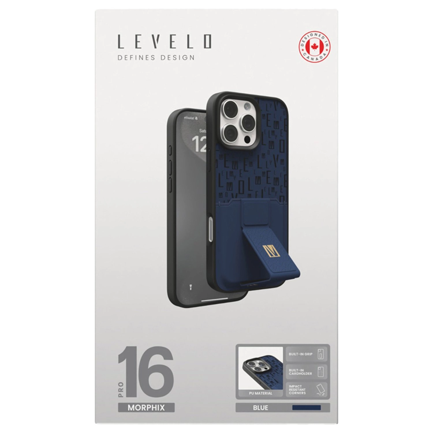 Morphix Cuero Gripstand Case - PU for iPhone 16 Pro