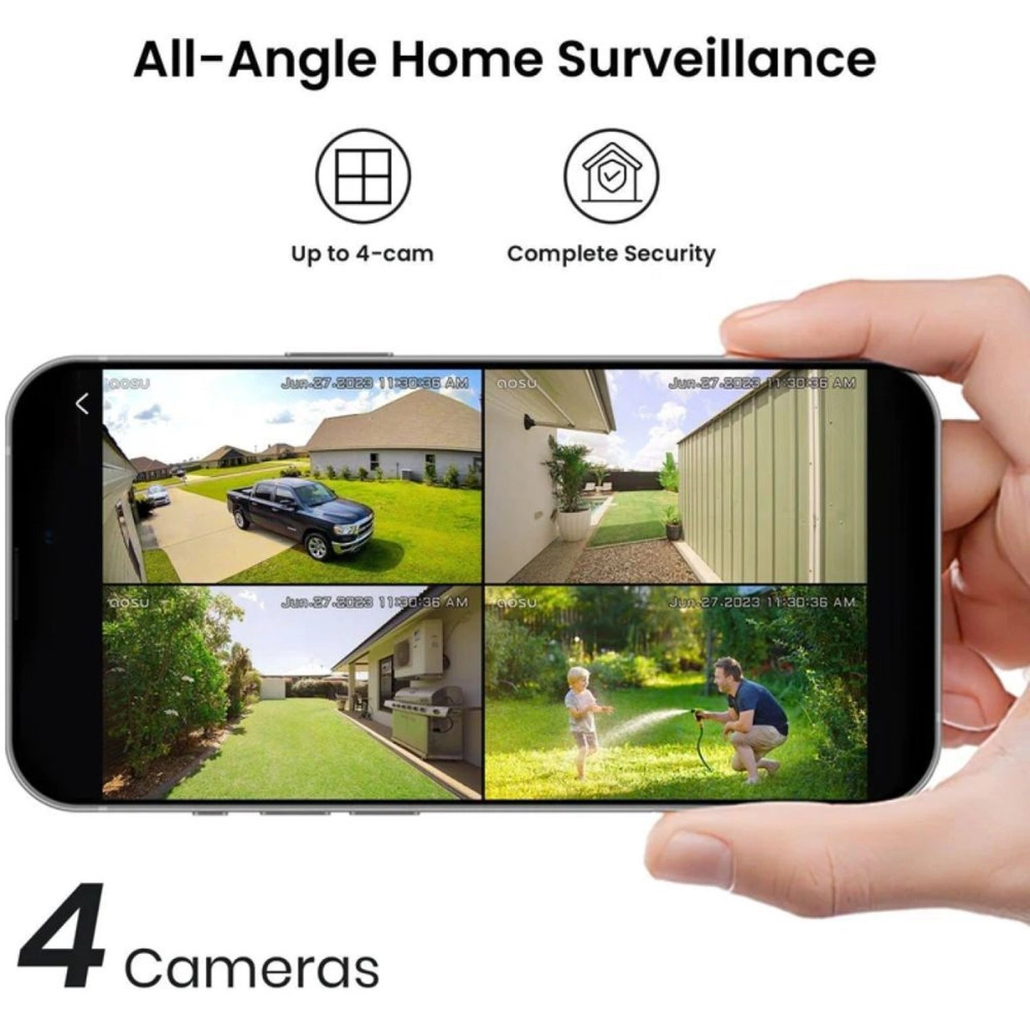 Solar Security Camera System - 4-Cam 5MP