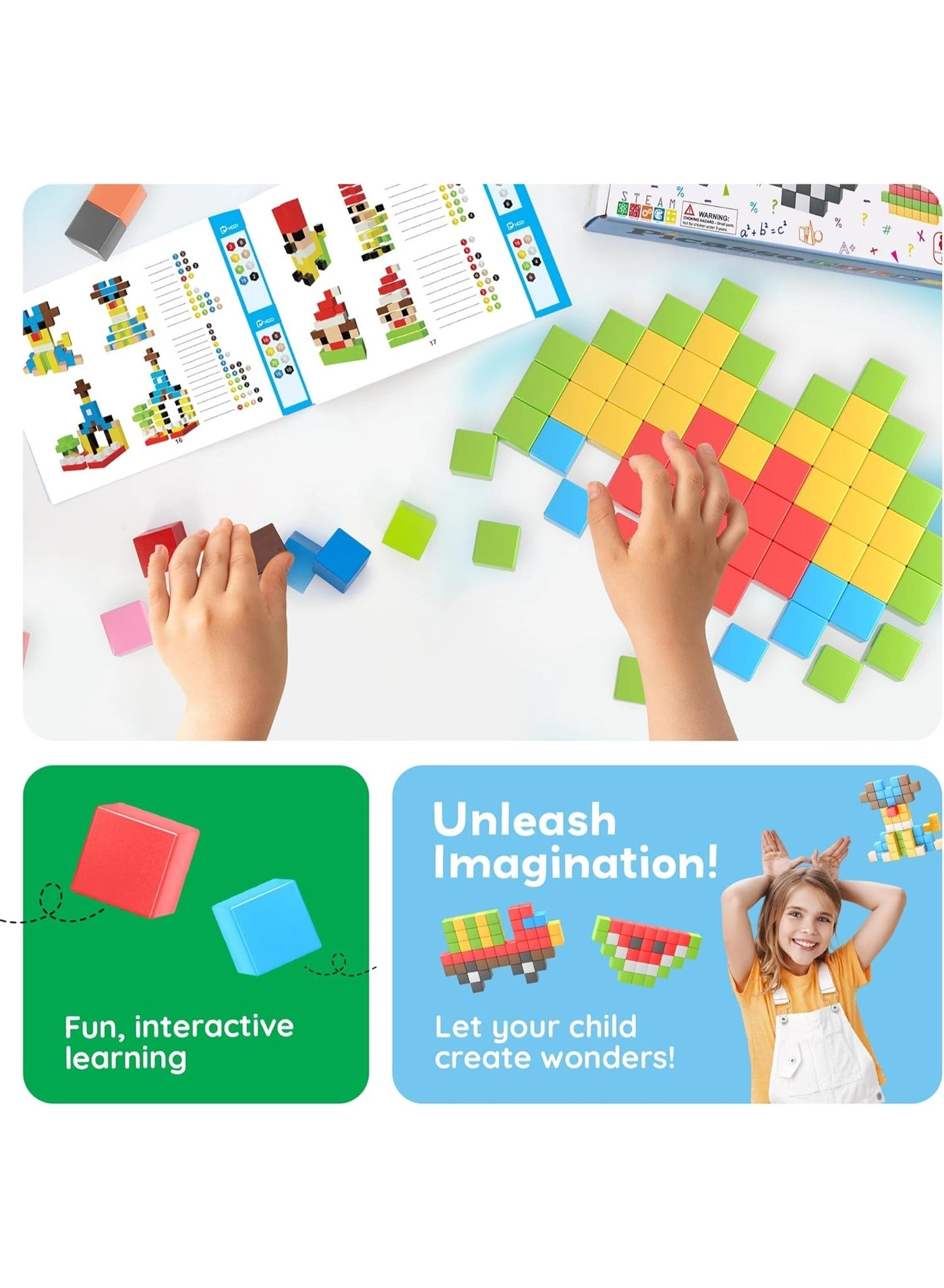 Magnetic Cubes - 3 years+ 108 pieces