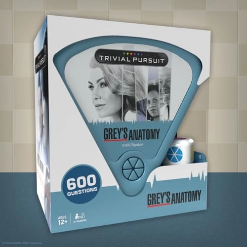 Trivial Pursuit: Grey's Anatomy - Trivia Game 600 Questions Die in Travel Container