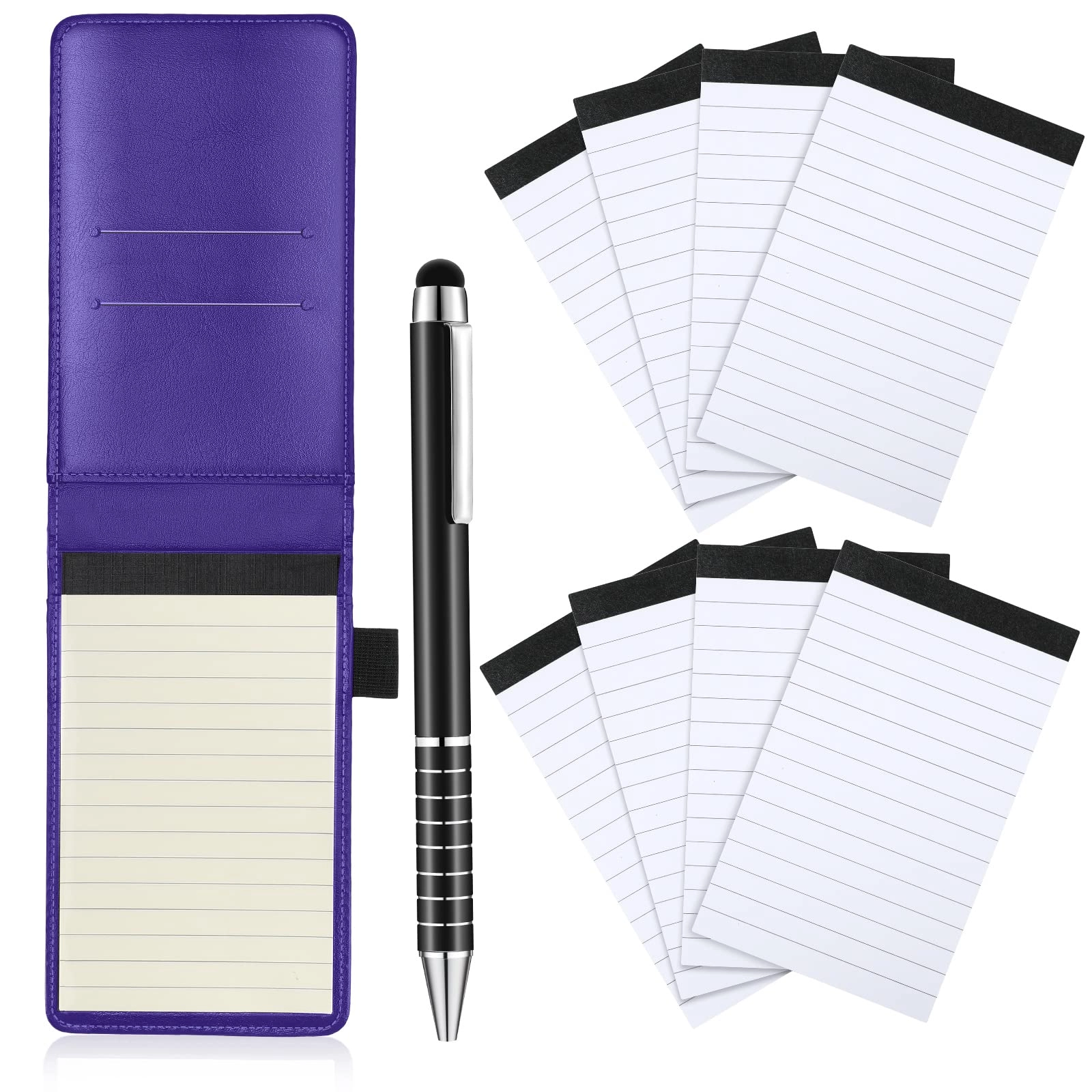 Mini Pocket Notepad Holder - 50 Lined Sheets 10 Pcs