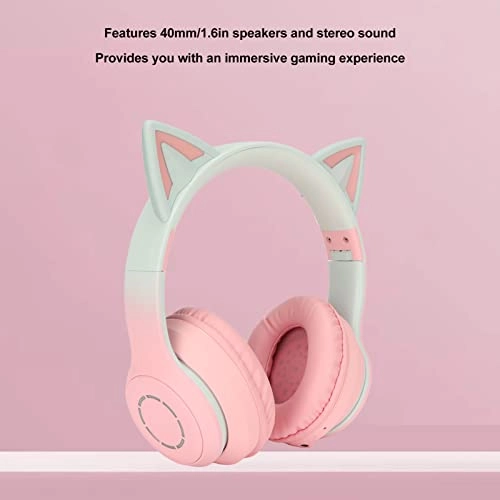 Cute Cat Ear Gaming Headphones Wireless Headset