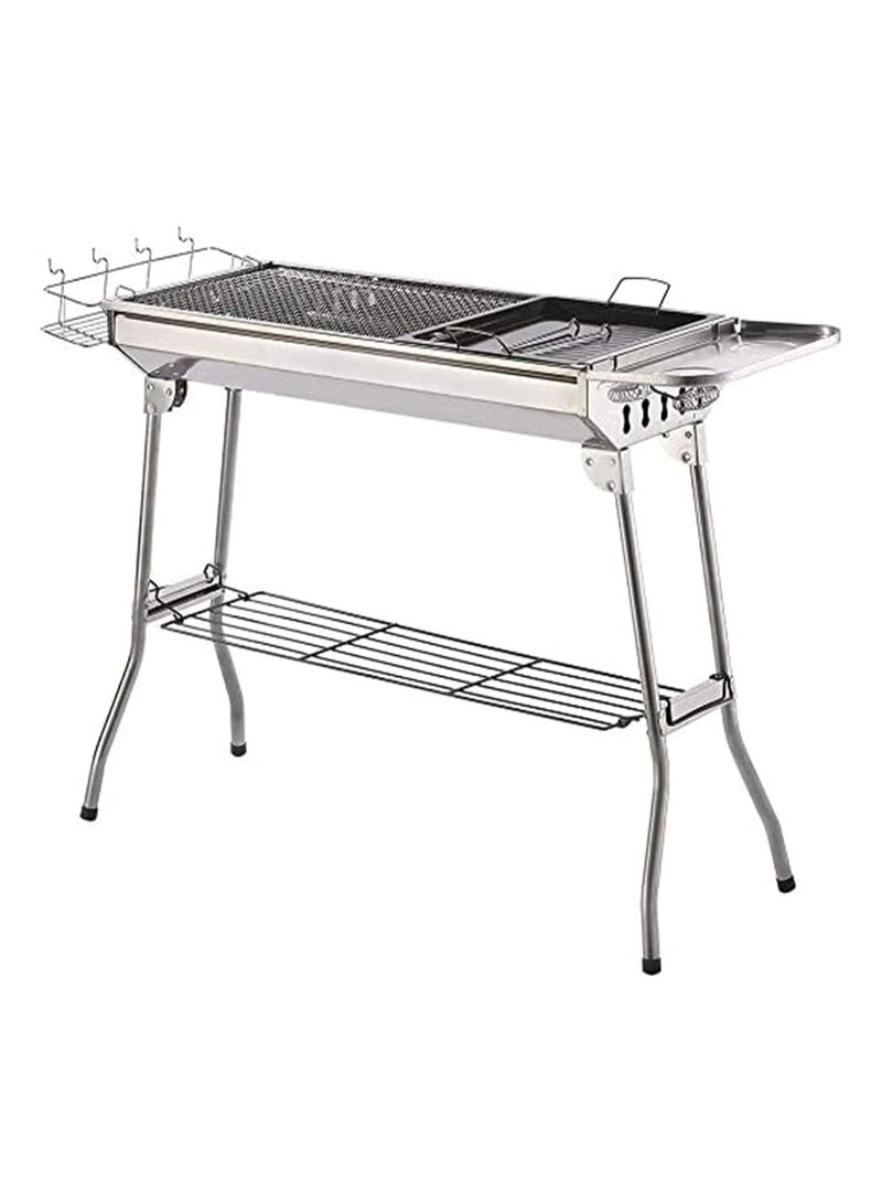 Mumzar Portable Stainless Steel BBQ Grill - charcoal