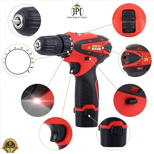 Professional 12V Powerful Cordless Drill - 1.5 Watt-hours