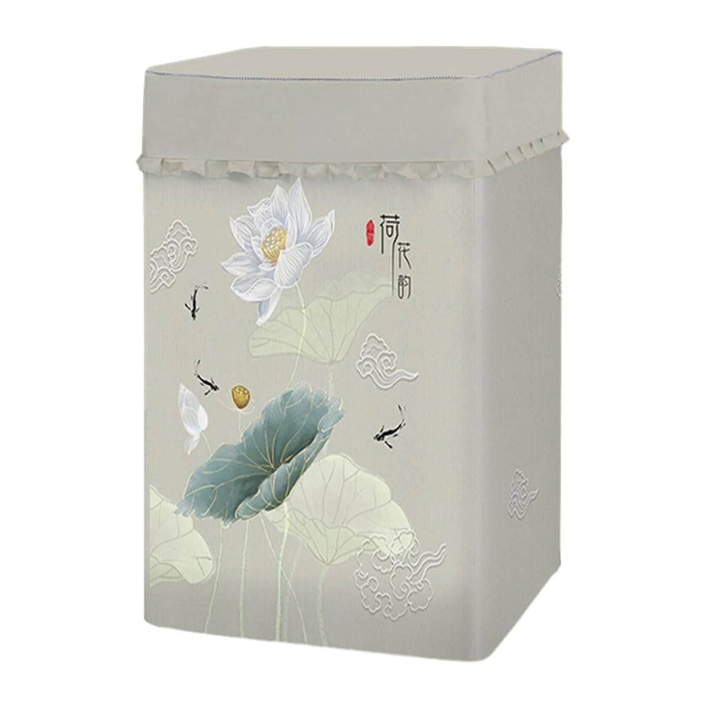 Washing Machine Dryer Cover - L (6.8-8kg) White Lotus