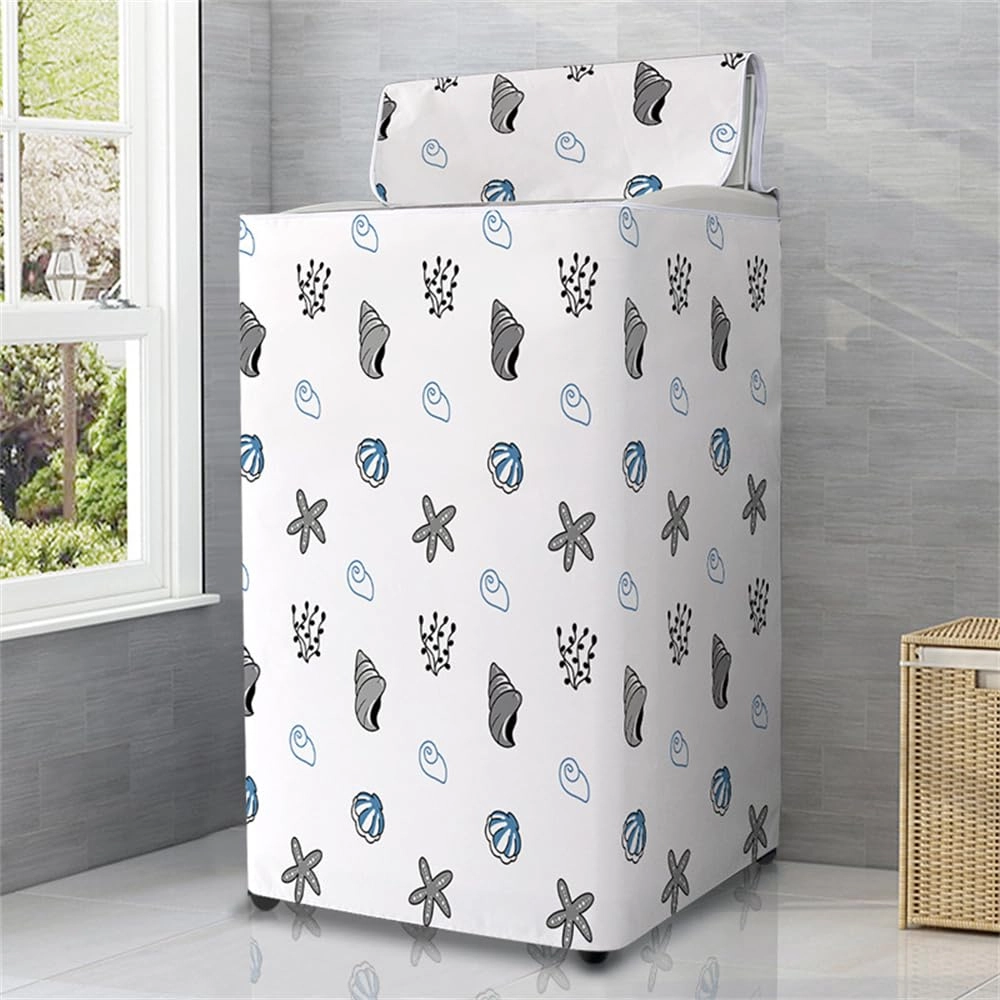 Washing Machine Dryer Cover - L (6.8-8kg) White Lotus
