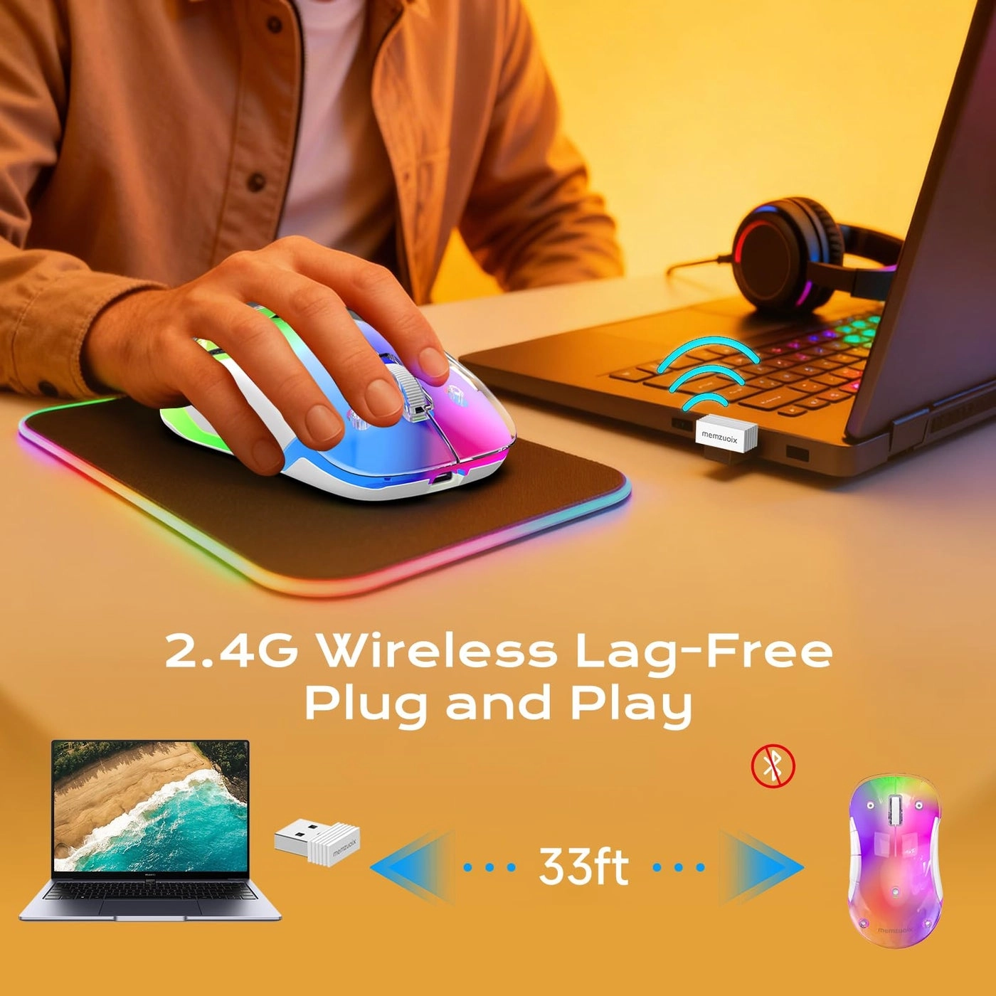 LED Wireless Mouse - USB