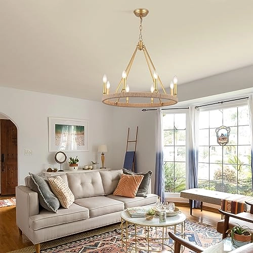 Wagon Wheel Chandelier - 59"(150cm) max