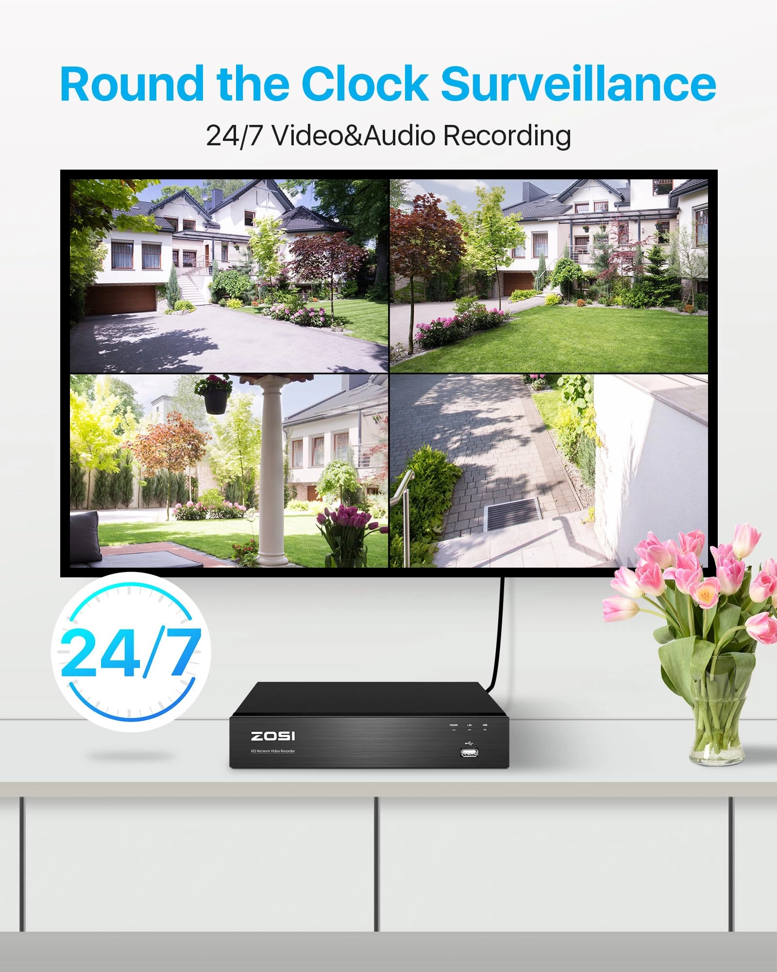 PoE Security Camera System - 8 channels