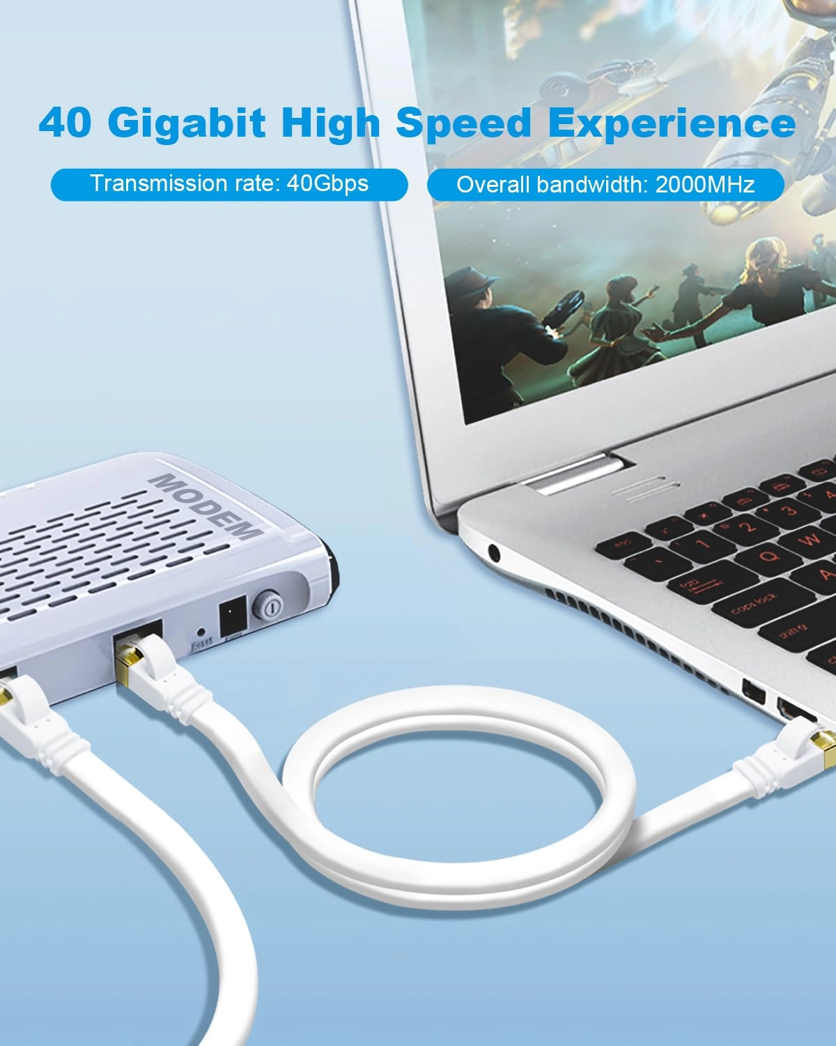 CAT 8 Ethernet Cable - 6ft Pack