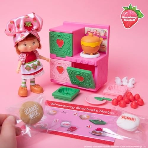 Strawberry Shortcake Fashion Doll - 5.5-inch Sweet Scented + Berry Bake Shoppe Playset - 32-piece